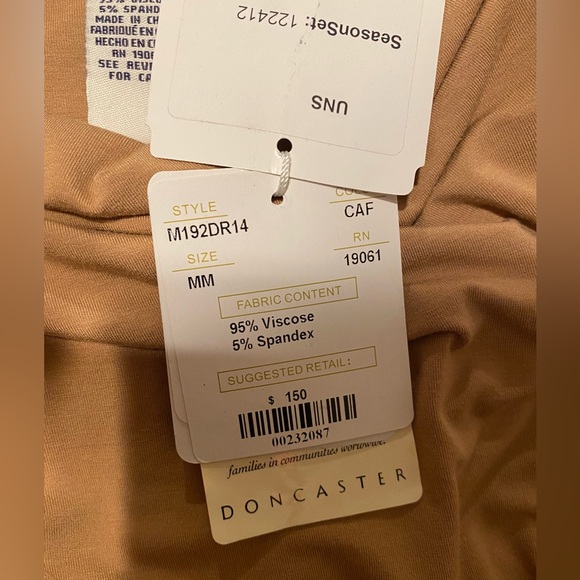 DONCASTER Relaxed Midi Dress with Elastic Waist Solid - Picture 8 of 9